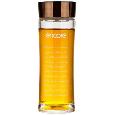 

Jingdong Supermarket] Youjia heat-resistant glass double-layer high-grade men and women transparent glass water cup with a cover portable crystal cups home business cup U-2011-K