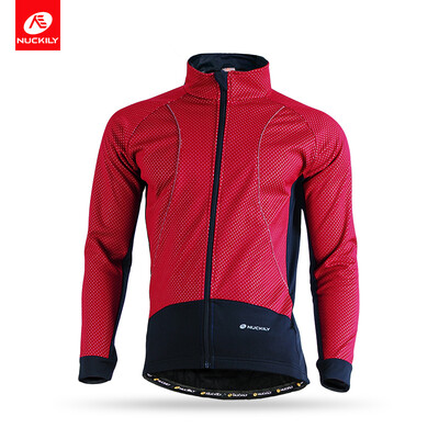 

NUCKILY Winter Mens Long Sleeve Thermal Cycling Jersey Windproof Bicycle Clothing Mountain Bike Outdoor Sportswear