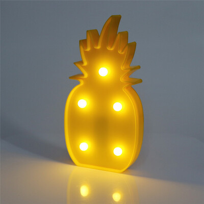 

Flamingo Pineapple Cactus 8 Style Marquee LED Letter Night Lamp 3D Night Light для вечеринки или дома Украшение День рождения