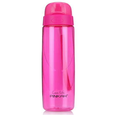 

Jingdong Supermarket] goods family goods sports kettle outdoor portable kettle (600ml) large capacity cup bracelet straight drinking kettle PJ-734 pink