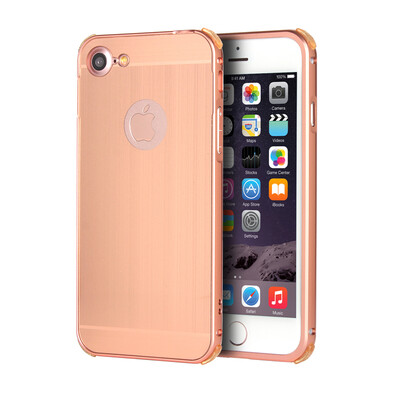 

Luxury Case for iPhone 7 Aluminum BumperAcrylic Panel Back Glossy Business Cover for iPhone 7
