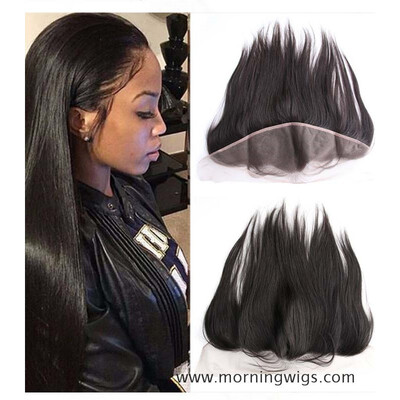 

Pre Plucked Lace Frontal Peruvian Virgin Hair Straight 13x4 Ear to Ear Lace Frontal With Baby Hair
