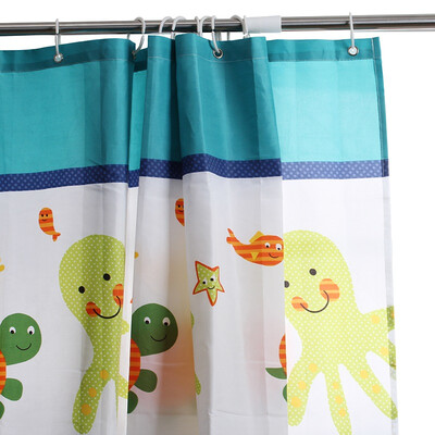 

Mercure polyester shower curtain waterproof&mildew can be machine wash marine biological pattern shower curtain 180 180CM