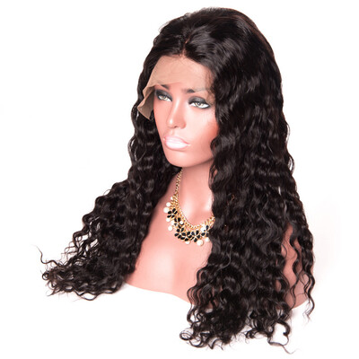 

360 Lace Frontal Wig Brazilian Water Wave 150 Density Human Hair Wigs for Black Women 8A Non Remy 360 Lace wig Pre Plucked