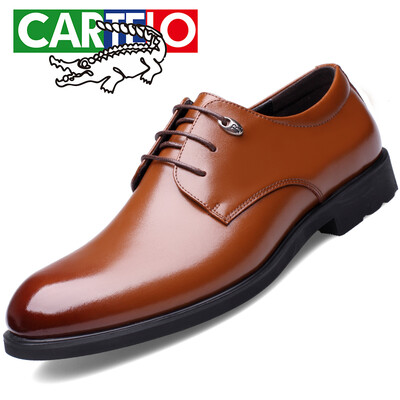 

Cartelo (Cartelo) Британские кожаные мужские деловые случайные мужские туфли, чтобы помочь низким кружевные свадебные туфли коричневые M 511 39