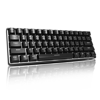 

ACGAM AG6X 61keys Полная программируемая клавиатура Механическая клавиатура США Макет Белый Blacklight Blue Switch-Black