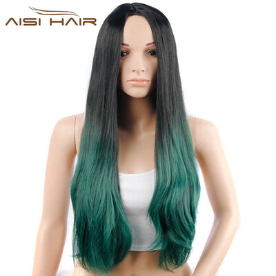 

AISI HAIR Long Hairstyles For Women 30 Brown Ombre Wig Synthetic Hair 5 Colors Available