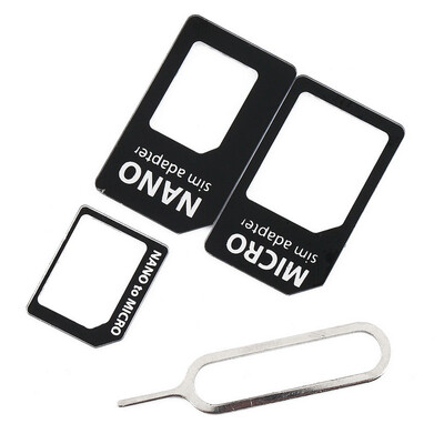 

4 in 1 SIM Card Adapter Kit For iPhone 4 5 iPad HTC One X Sumsung Galaxy S3