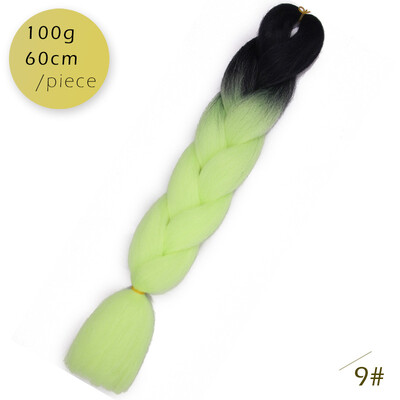 

AISI HAIR 100g/pcs 24inch Kanekalon Jumbo Braids Hair Ombre Two Tone Colored Synthetic Hair for Dolls Crochet Hair
