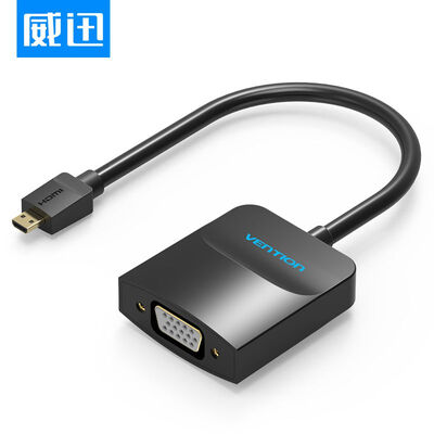 

Wei Xun VENTION Mini HDMI to VGA HD Converter Mini HDMI to VGA Extension Cable Tablet PC TV Monitor Projector 015 Meter Black AGABB