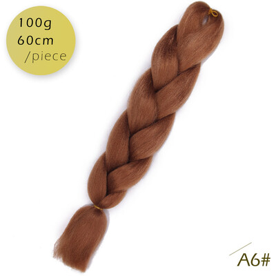 

AISI HAIR 100gpcs 24inch Kanekalon Jumbo Braids Hair Ombre Two Tone Colored Synthetic Hair for Dolls Crochet Hair