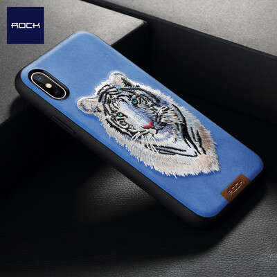 

Lock ROCK Apple X 10 Phone Case iPhoneX 10 Case Shock Hard Case Embroidery Series Tiger
