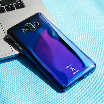 

Baseus Huawei Mate10 mobile phone shell protective sleeve gradient fashion men&women protection hard shell Huawei mate10 all-inclusive anti-drop colorful double-plated shell 47 inches through the blue