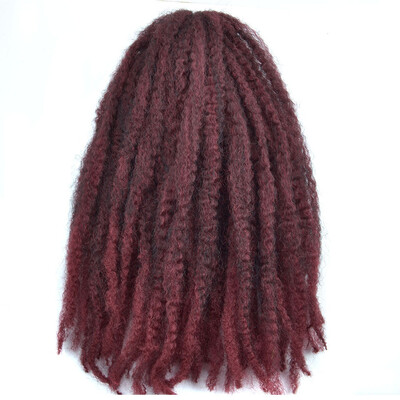 

18 '' Afro Kinky Twist Braids Hair Crochet Braids Hair Curl Crochet Synthetic Braiding Hair 100g/Piece Brown Black Purple Color