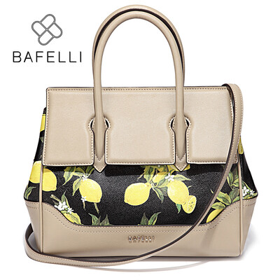 

BAFELLI раскол кожа лимона печать Портфели осень и зима bolsa feminina черные сумки сумки женские знаменитые сумки брендов