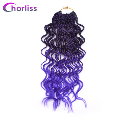 

14 inch Curly Senegalese Twist Crochet Braids 35 Roots Synthetic Braiding Hair Extension Low Temperature Fiber 6pcspack