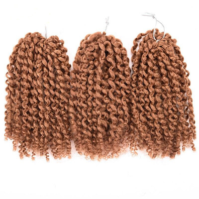 

8 inch Ombre Marlybob Crochet Braids 3pcs/pack Afro Kinky Twist Hair 90g/pack Synthetic Crochet Hair Extensions