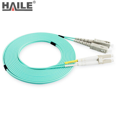 

Haile HJ-2LC-SC-MT10 Low-smoke&halogen-free dual-core 10G multi-mode optical fiber jumper LC-SC 50125 OM3 10 meters