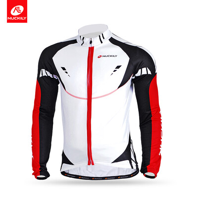 

NUCKILY Winter Mens Original Design Cycle Jacket Fleece Long Sleeve Outdoor Sport Jersey MI002
