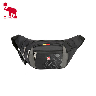 

Oiwas стильная водонепроницаемая сумка талии Fanny Pack наплечная сумка мужчины женщин вскользь черный серый нейлон Путешествия де