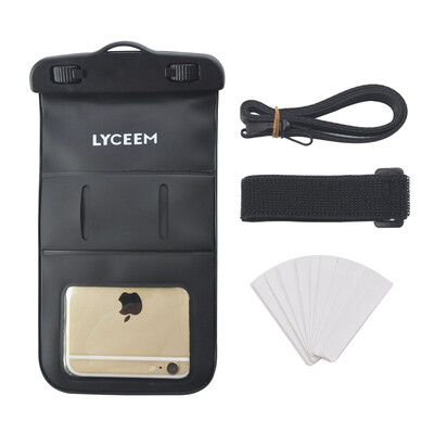 

Blue orange LYCEEM mobile phone waterproof bag diving suit for iphone6S underwater can take pictures with lanyard arm to send waterproof test paper 4.7 inch water blue