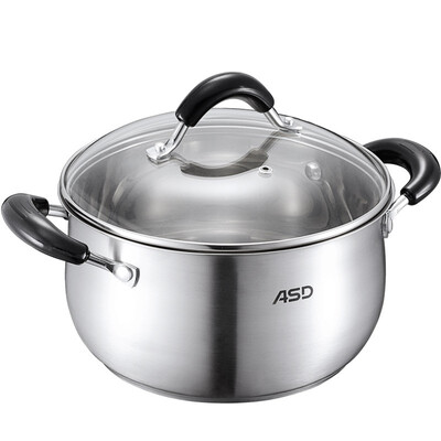 

Jingdong supermarket] love Shida 24cm American visual complex at the end of thickening stainless steel soup pot QB1724 stew pot pot stove pot electric cooker fire universal