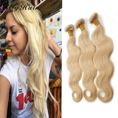 

Peruvian Body Wave Hair Bundles High Quality Hair Extension 10-26inch Blonde Color #613 100% Non Remy hair Human Hair Weaving 3pcs