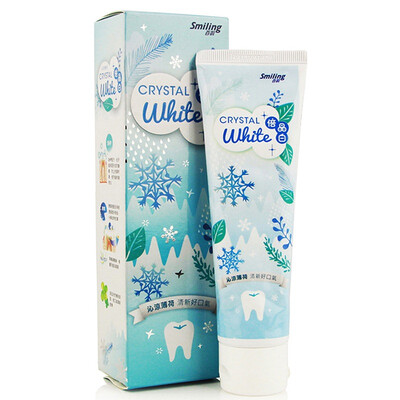 

100 Smiling times crystal white toothpaste 110g flower mint Taiwan imports