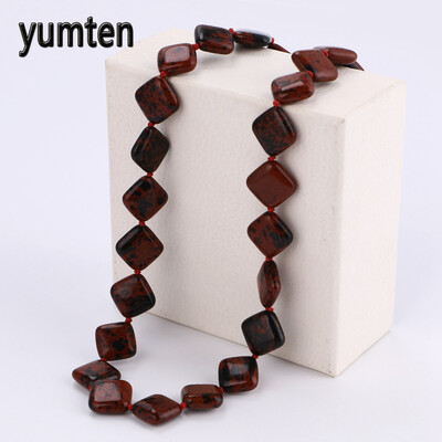 

Yumten Golden Swan Stone Power Necklace Square Natural Stone Crystal Women Jewelry Necklaces Teen Wolf Statement Soy Luna Zelda
