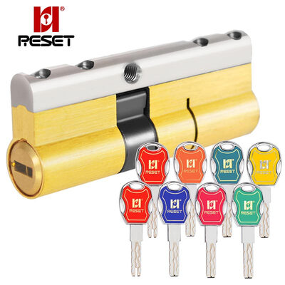 

Rui Saite RESET RST-136 gold colorful copper 36 blade double-sided super C-class lock core security door lock core super b-level anti-violence anti-tin paper anti-card 100MM 375625