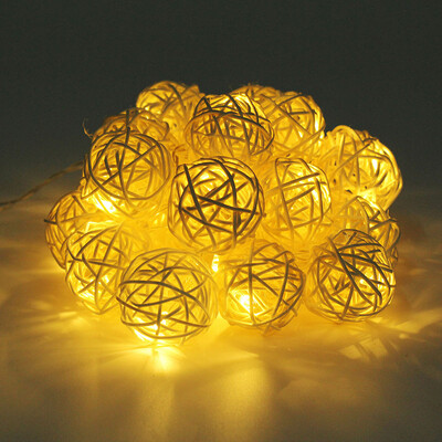 

20 лампы Светодиодные строки сепактакрау шары Рождественские огни украшения для кофе Home Свадебный занавес