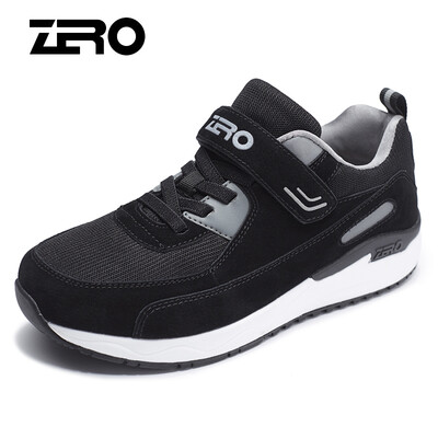 

Zero degree ZERO men&women sports outdoor middle-aged walking slip shock absorption casual old shoes Y73100 male models black 40