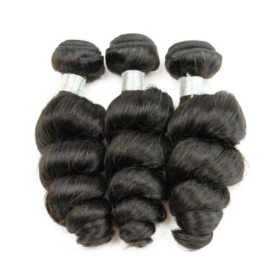 

Kisshair nature color 3pcs/lot bundles hair loose wave Indian human hair weft no tangle no shedding