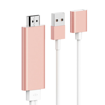 

Viva Kappa 039 Apple iPhone X iphone8766SiPadTurn hdmi line HD line Android phone usb transfer hdmi connection TV line with the screen rose gold