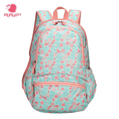 

MOMOgirl Casual Shoulder Bag Nylon Print 14 &quotComputer Shoulder Bag Student Bag M5E014 Pink Lemon