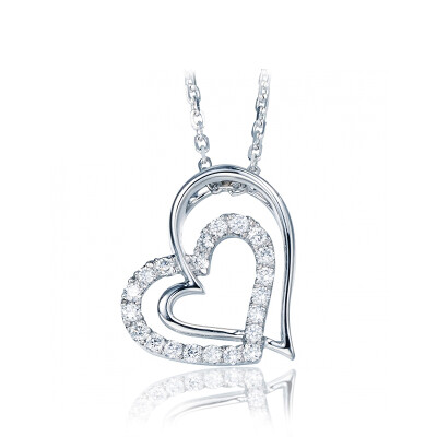 

Yoursfs® 925 Silver Heart in Heart Pendant Wedding Necklace Fashion Silver Jewelry