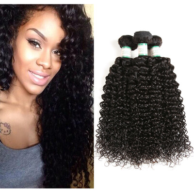 

MORICHY Brazilian Curly Hair 3 Bundles 7A Curly Human Hair Weave Bundles 100 Unprocessed Human Hair Extensions Natural Color
