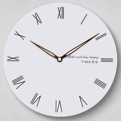 

Timess wall clock living room simple&quiet personality modern creative solid wood quartz 12-inch wall charts T7111-1A2