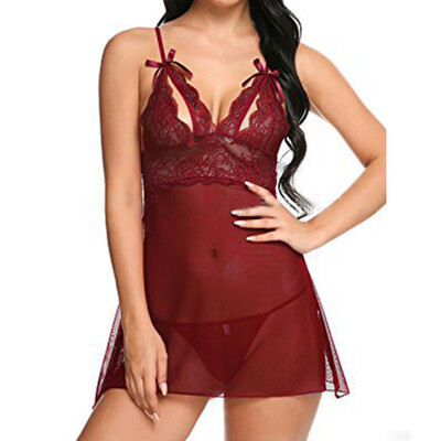

Women’s Sexy Two Piece Dress Lace Pajamas Set 550655 550656 550657