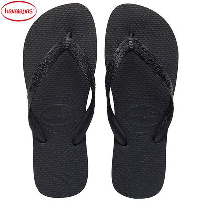 

Мужские и женские пары Havaianas Классические широкополосные флип-флопы Вечнозеленые верхние плоские тапочки Black Havana 0090 39/40 0008