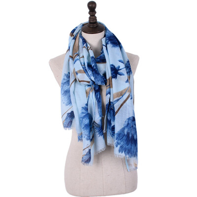 

DIANXIA New Brand Women Scarf Twill Cotton Shawl Pashmina Print Floral 4 Color With Tassel Lady Winter Hot Sale 110*180CM