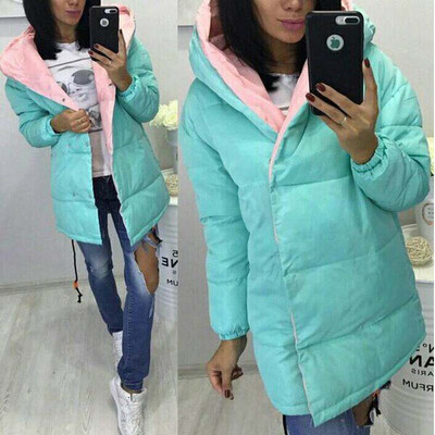 

Lovaru ™ 2017 Winter Women Hooded Pockets Outwear Full Sleeve Casual Female Covered Button Women's Coats