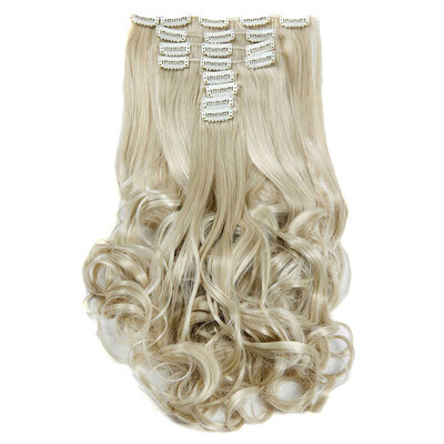 

AISIHAIR 16Colors Clip in Hair Extensions 8pcsset 22inch 55 cm Long Wavy Heat Resistant Hairpiece