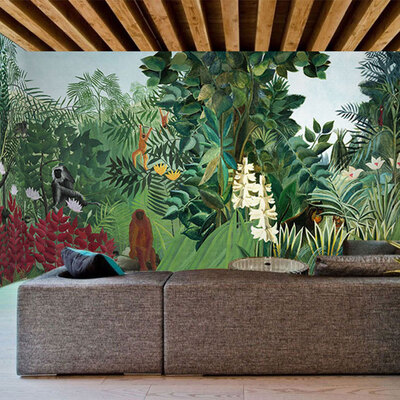 

Custom 3d mural Тропический тропический лес джунгли зеленый большой росписи Cafe lounge персонализированные обои