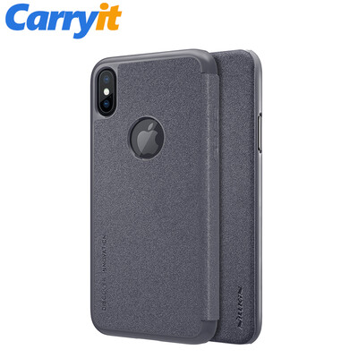 

DHL Free shipping, wholesales iPhone X NILLKIN sparkle leather case for iPhone X