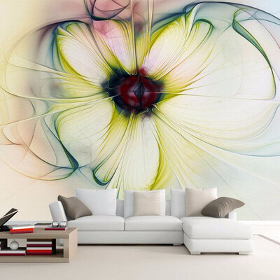 

Modern Simple Abstract Art Flower Photo Mural Wallpaper Living Room Restaurant Personality Decor Wall Painting Papel De Parede
