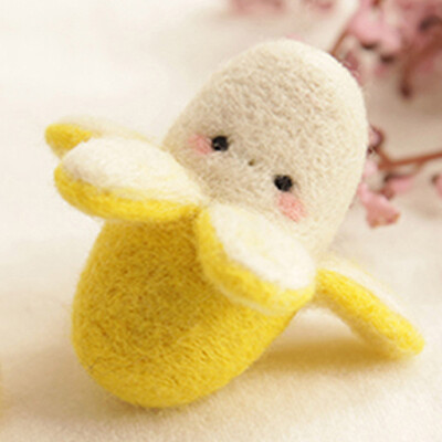 

1 Set DIY Material Bag for Beginner Non-finished Products Wool Felt Poke of Phone Accessories Handmade Felt Poked for Needles