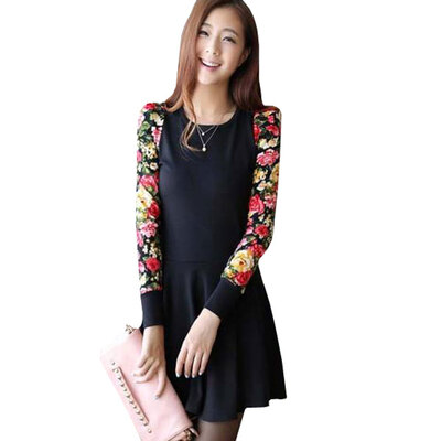 

Lovaru ™New 2015 fashion fashion Casual Dress Women Clothing long Sleeve Floral print Winter Dress work dress