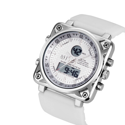 

MyMei 2015 New Men Watch Digital Analog Day Alarm Silicone Strap Outdoor Quartz Wristwatch 87357-87360
