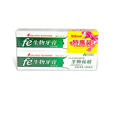 

Fe Jindian Dentist Bio-Responsive Promotional Pack buy one get one free 90g2 fresh mint enzyme index 91